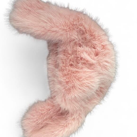 Super Cute! Baby Pastel Pink Faux Fur Snow Winter FW Trapper Hat Snap OS Kawaii - Picture 2 of 2